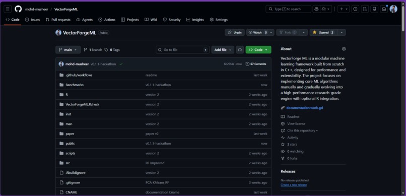VectorForgeML – High-Performance Machine Learning Framework – screenshot 5