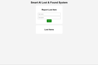 Smart AI Lost & Found System