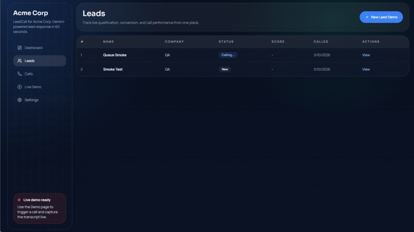 LeadCall – screenshot 2