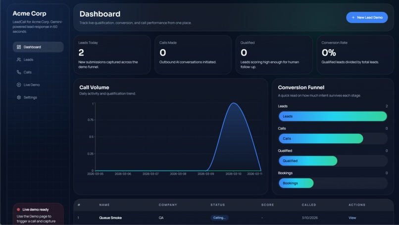 LeadCall – screenshot 1