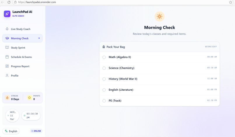LaunchPad AI: Your Elite Voice-Native School Success Coach – screenshot 5