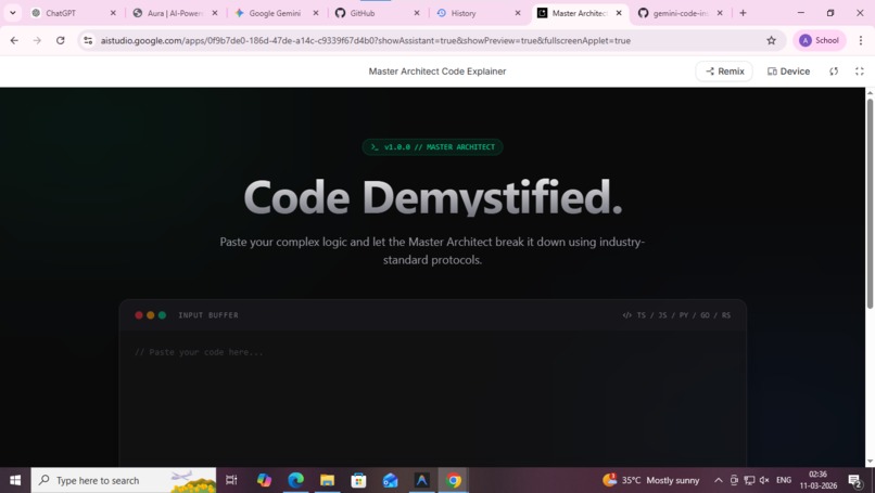 AI CODE EXPLAINER – screenshot 1