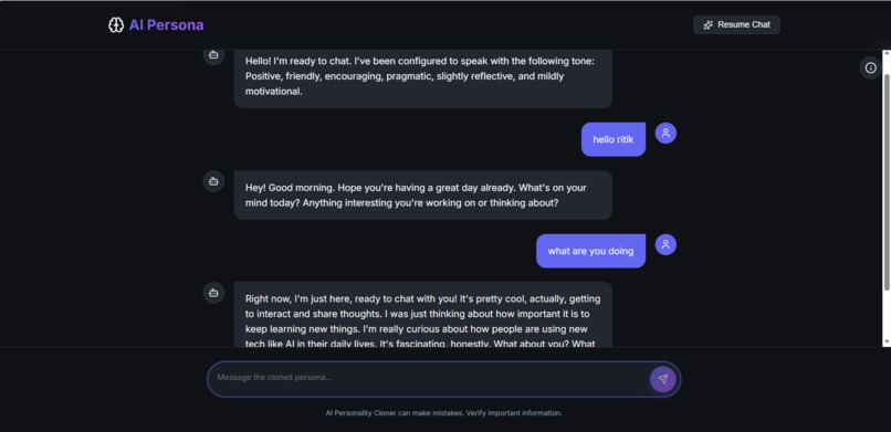 AIPersonalityChatbot – screenshot 3