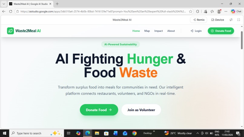 Waste2Meal AI – screenshot 1