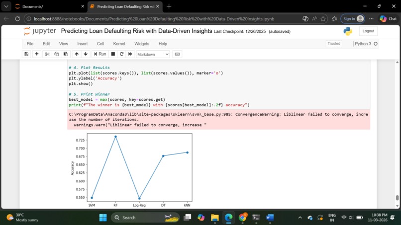 Loan Defaulter Prediction System – screenshot 6