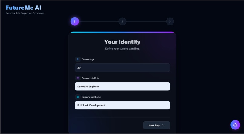 FutureMe AI – Personal Life Projection Simulator – screenshot 1