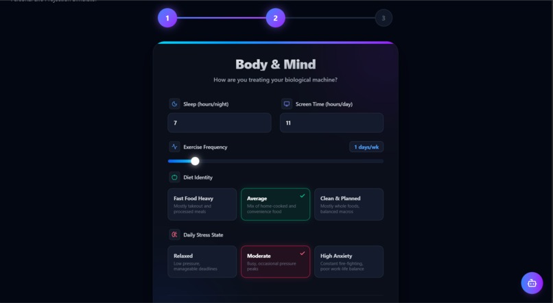FutureMe AI – Personal Life Projection Simulator – screenshot 4