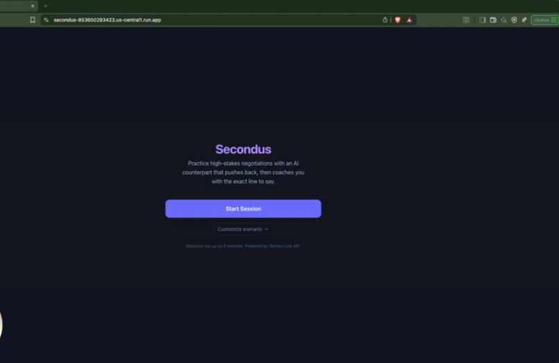 Secondus: Real-Time Negotiation Copilot – screenshot 1