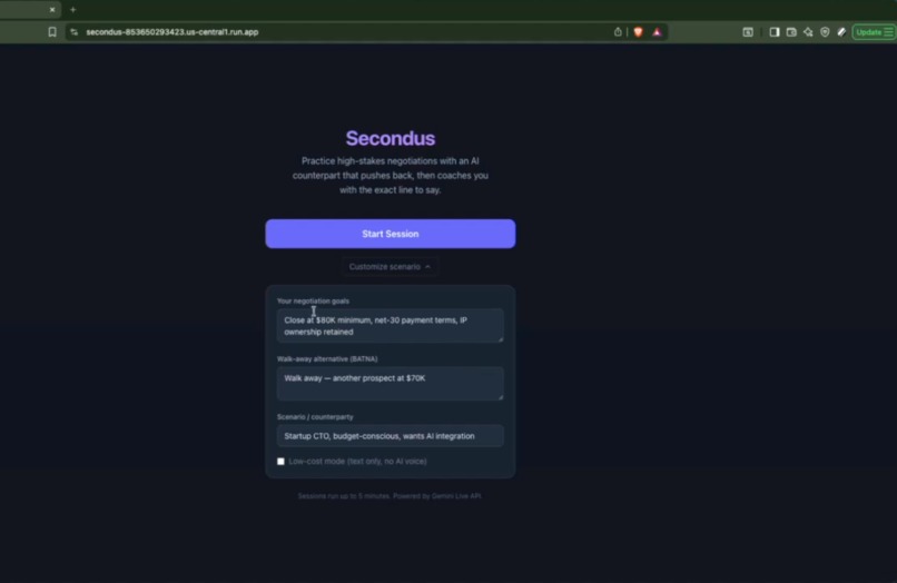Secondus: Real-Time Negotiation Copilot – screenshot 3