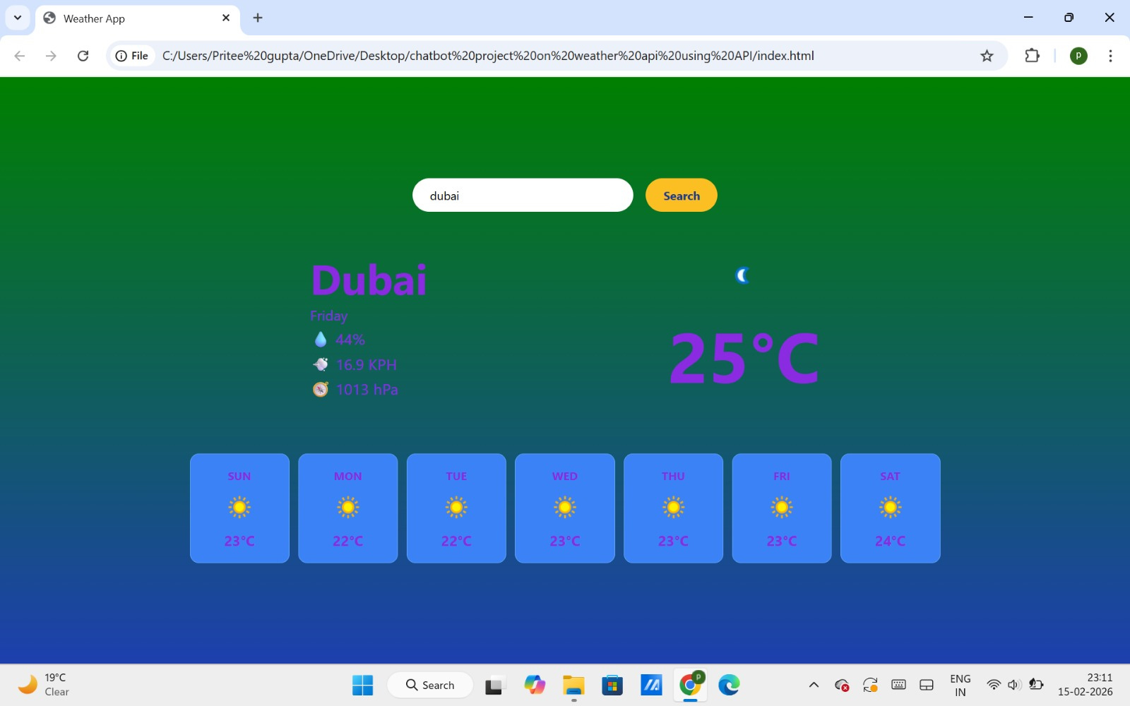 API Weather CHATBOT Project | Devpost
