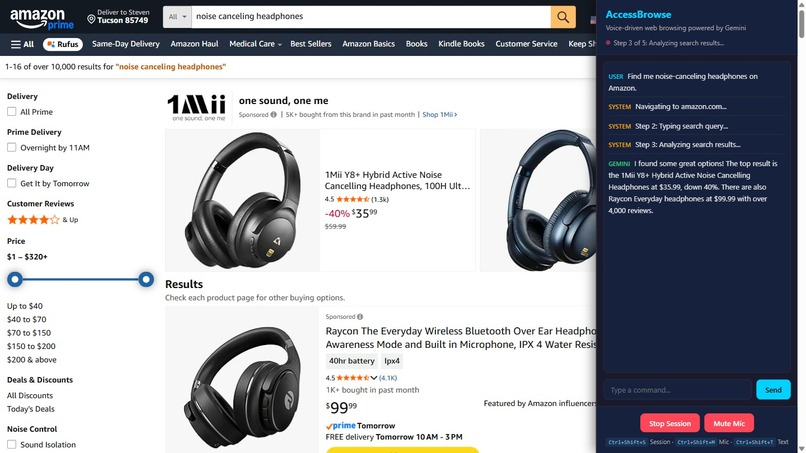 AccessBrowse — Voice-Driven Web Browser for Accessibility – screenshot 3