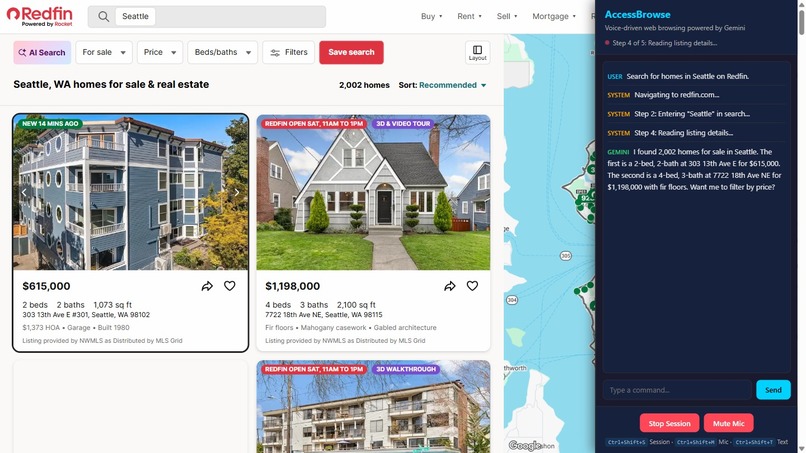AccessBrowse — Voice-Driven Web Browser for Accessibility – screenshot 5