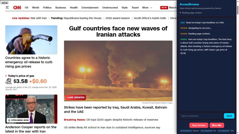 AccessBrowse — Voice-Driven Web Browser for Accessibility – screenshot 4