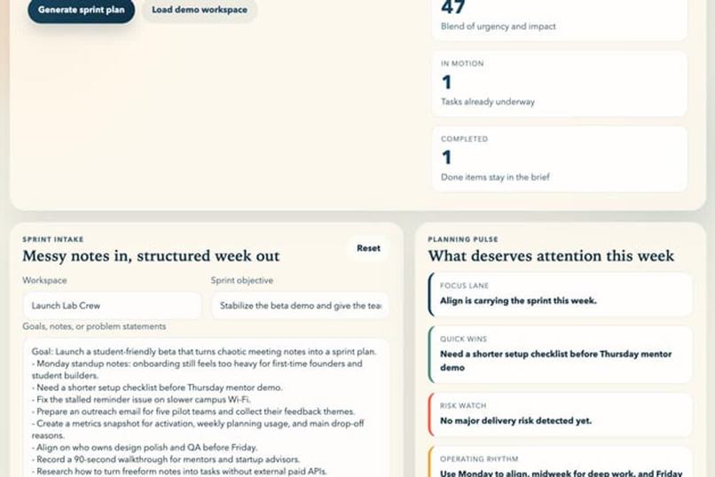 SprintPilot – screenshot 1