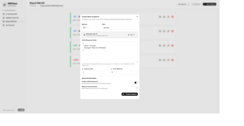 RESTless — AI-Powered API Mocking for Social Good – screenshot 6