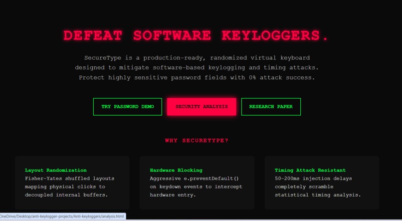 ANTI-KEYLOGGER – screenshot 2