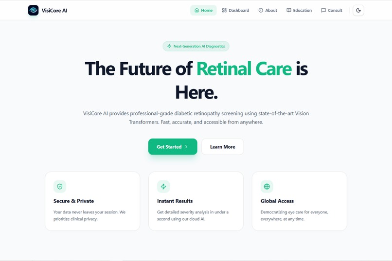 VisiCore AI — Retinal Health Screening Platform – screenshot 2