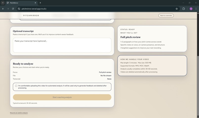 PitchMirror – screenshot 2