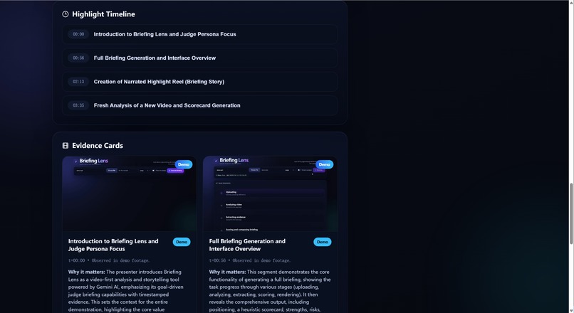 BriefingLens – screenshot 2