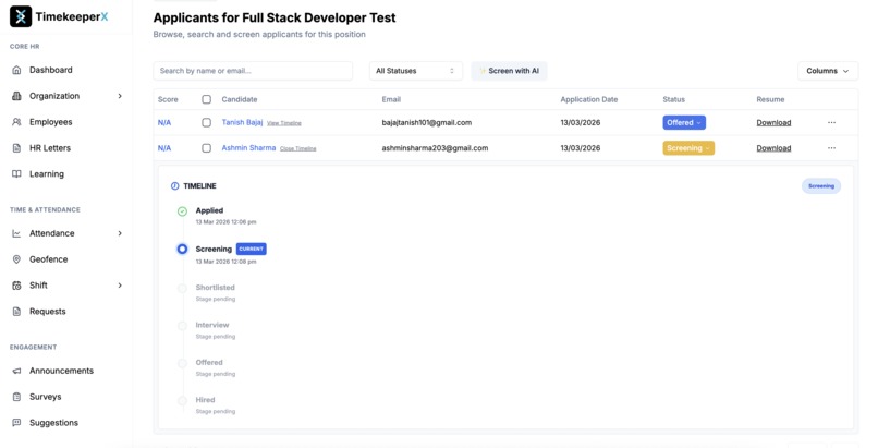 TimekeeperX Hiring Agent: Production-Grade SIP Voice Screen – screenshot 3