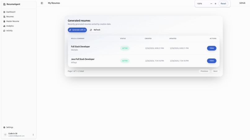 ResumeAgent – screenshot 5