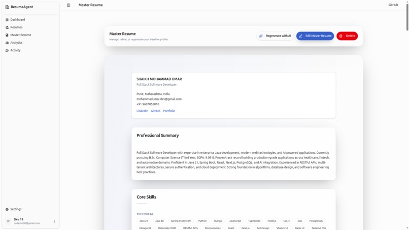 ResumeAgent – screenshot 3