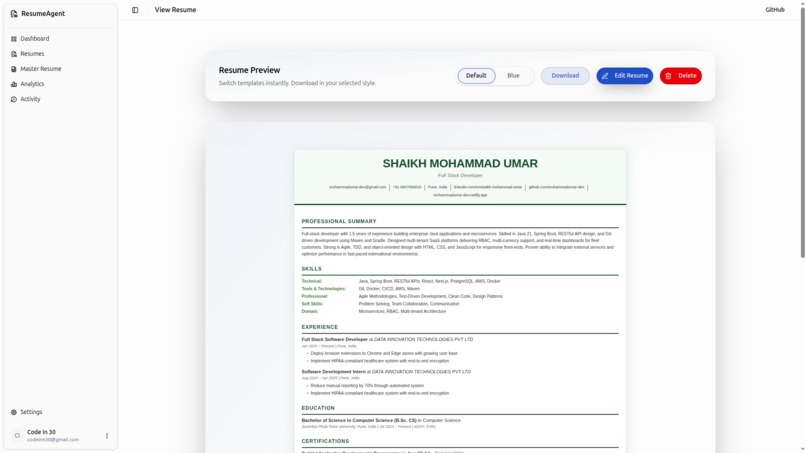 ResumeAgent – screenshot 6
