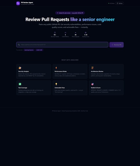 PR Review Agent – screenshot 1