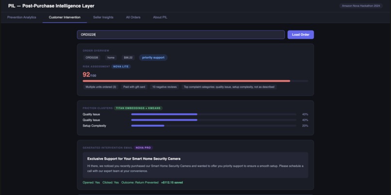 PIL — Post-Purchase Intelligence Layer – screenshot 4