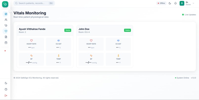 SafeSign – AI Gesture Based Patient Assistance System – screenshot 9