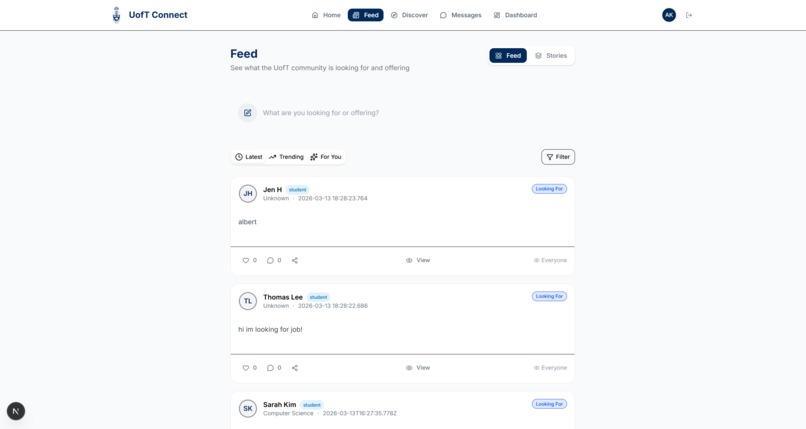 UofT Connect – screenshot 2