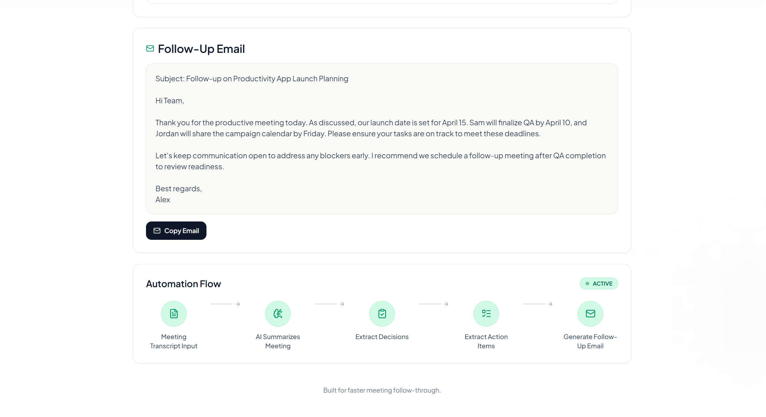 Meeting Follow-Up AI | Devpost
