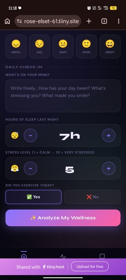 MindCheck– Daily AI Wellness Companion – screenshot 1