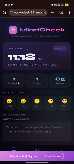 MindCheck– Daily AI Wellness Companion – screenshot 3