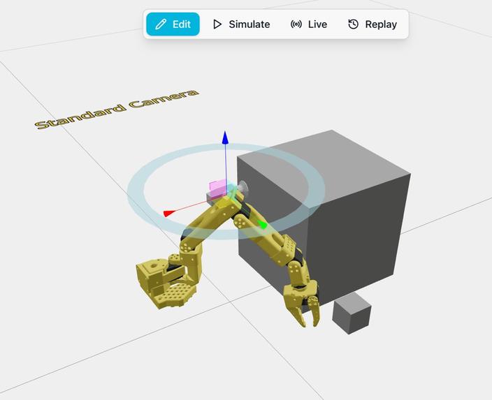 Hardcoded control for robotic arm – screenshot 1