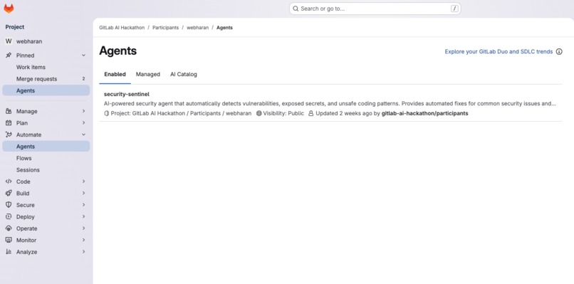 Gitlab Security-Sentinel – On-Demand AI Security Review – screenshot 2