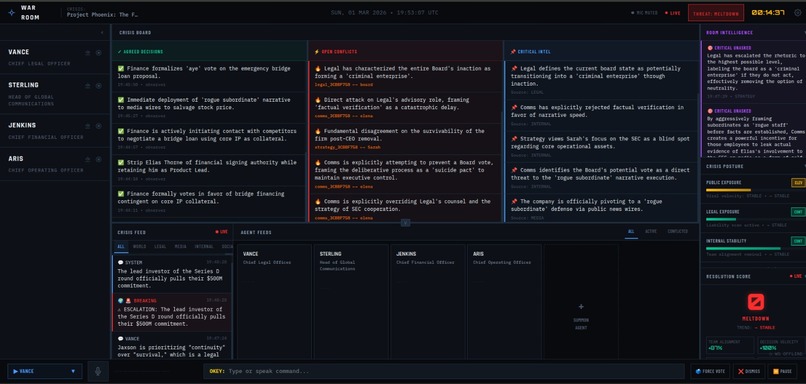 WAR ROOM — AI Simulation Platform – screenshot 2