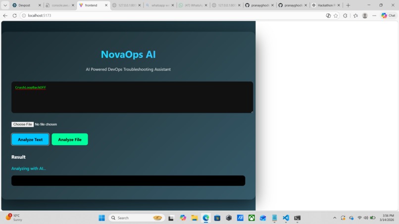 NovaOps AI – DevOps Troubleshooting Assistant – screenshot 3