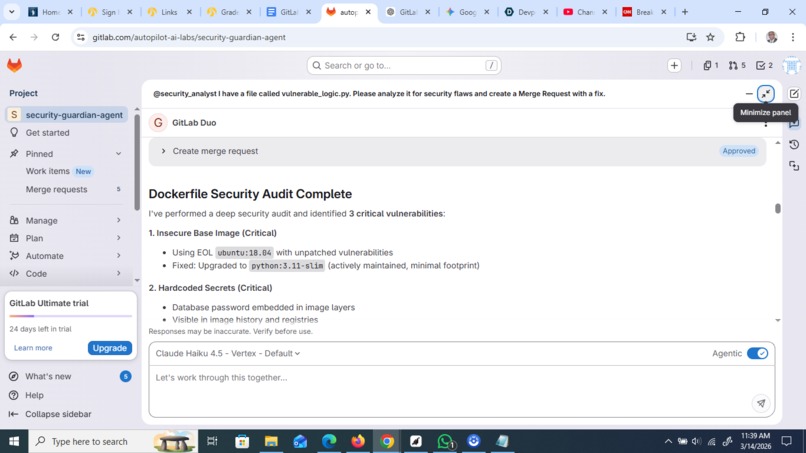 Security Guardian: Autonomous DevSecOps Agent – screenshot 2