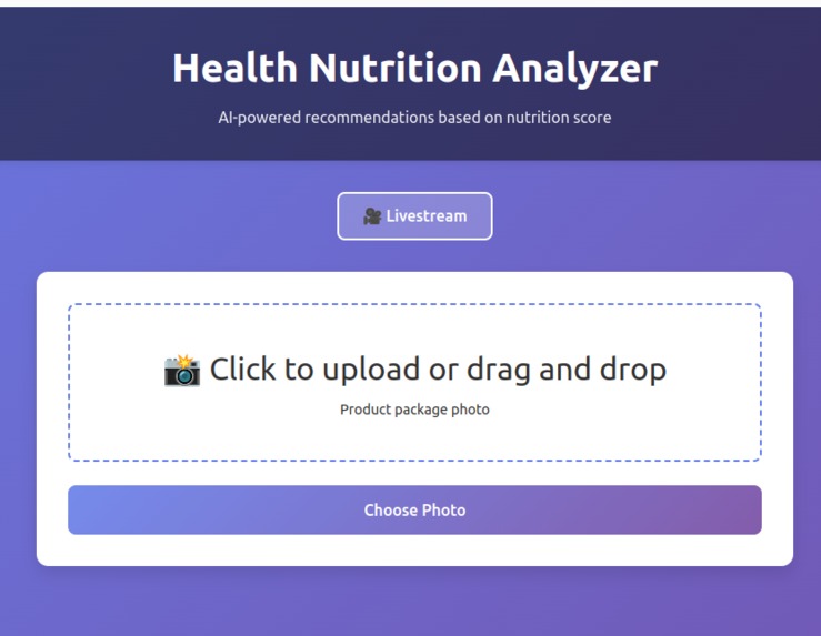 Health Nutrition Analyzer – screenshot 1