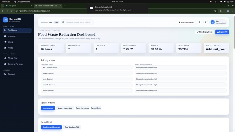 SDG-12 Food Waste Reduction Intelligence Platform – screenshot 8