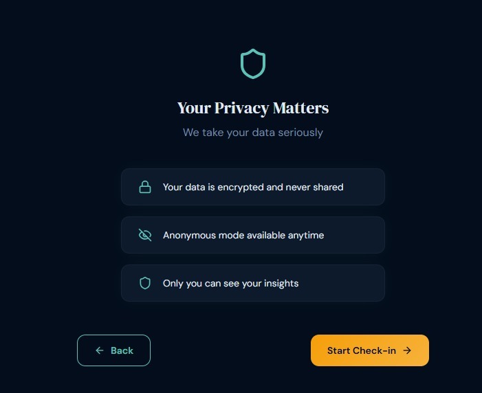 MindBridge — AI Wellness Companion for Students – screenshot 1