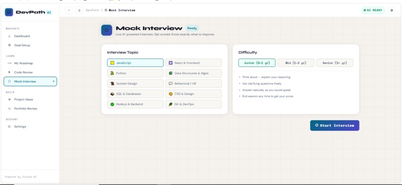 DevPathAI – screenshot 2