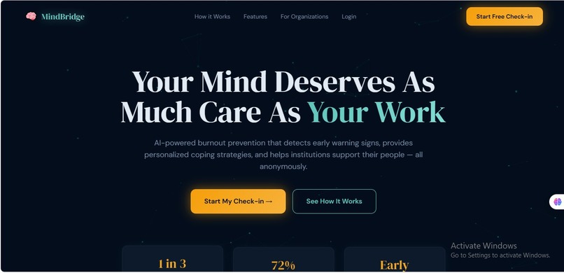 MindBridge — AI Wellness Companion for Students – screenshot 5