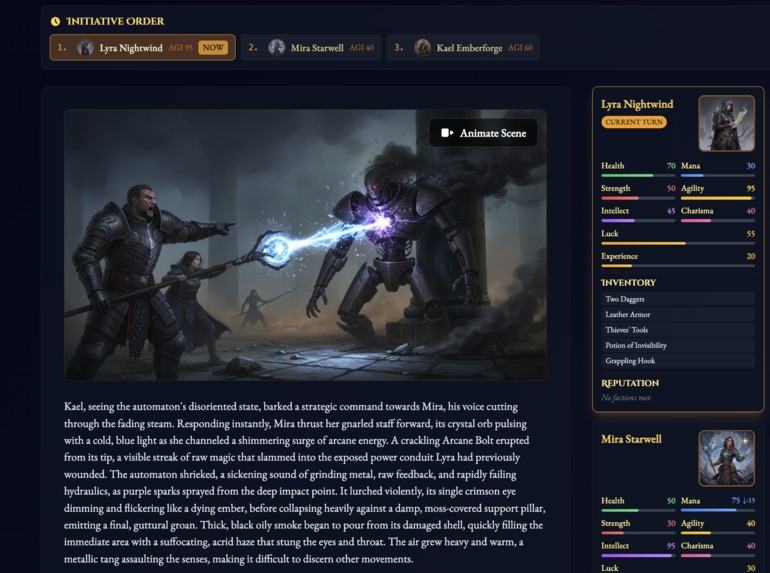 Dungeons & Dragons Adventure — Gemini Live Agent  – screenshot 4