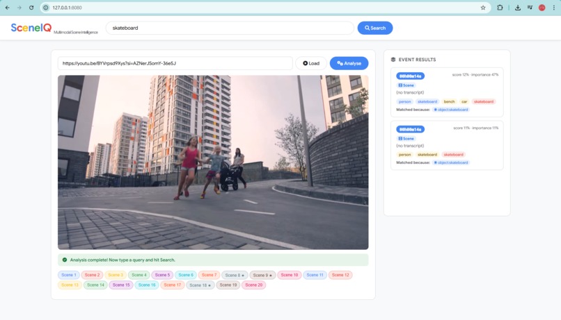 SceneIQ: Temporal Scene Intelligence for Video Search – screenshot 2