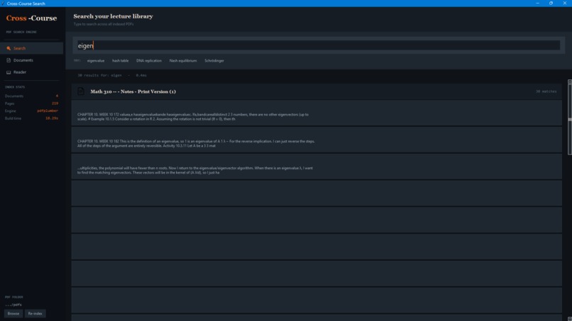Cross-Course Search – screenshot 4