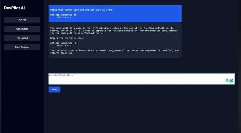 DevPilot AI – screenshot 3
