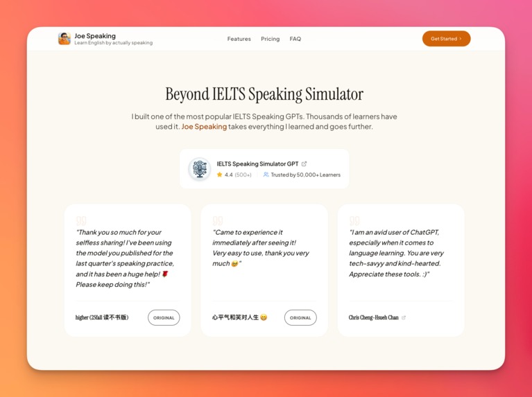 Joe Speaking Live: Gemini Speaking Coach – screenshot 2