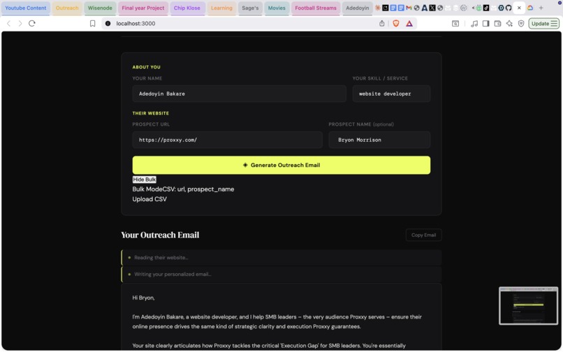 OutreachOS – screenshot 1